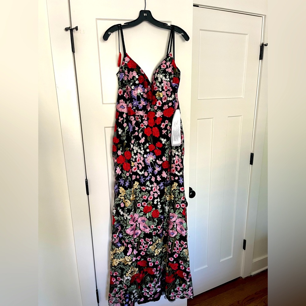 Beaded Floral Formal Gown NWT